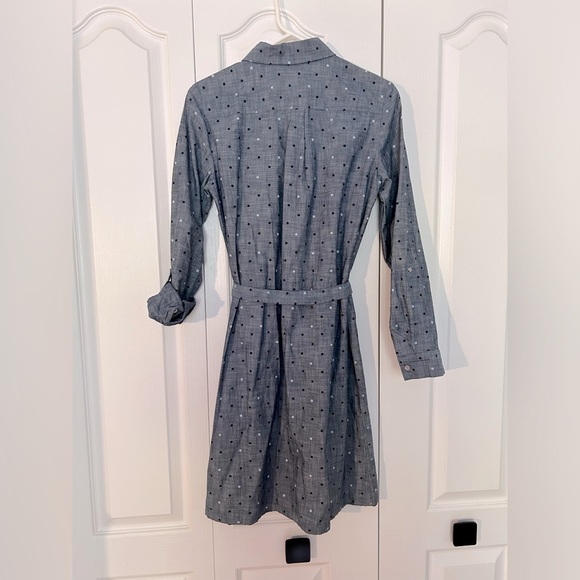 ✨NWT | Tommy Hilfiger | Buttoned up denim polka dots belted dress - Picture 6 of 11